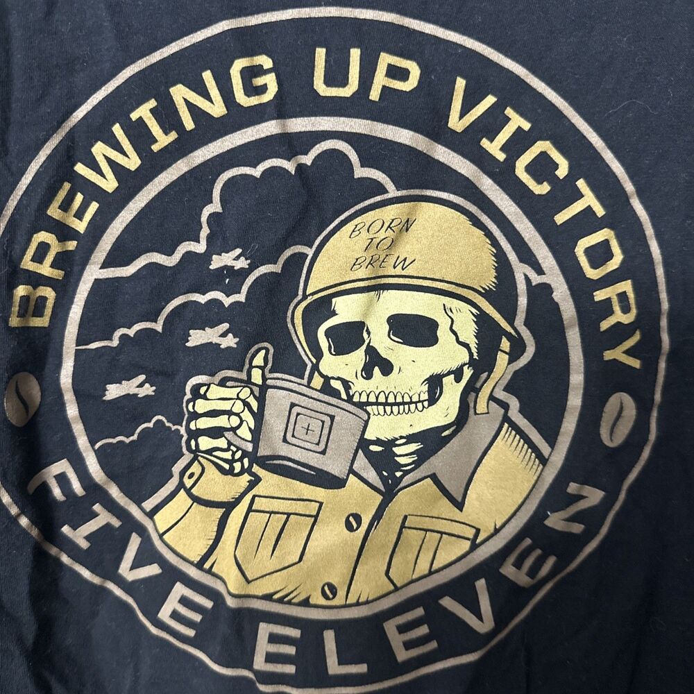 5.11 Tactical Small Brewing Up Victory, Military Skull Graphic Long Sleeve Tee